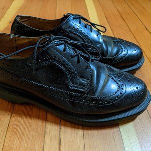 Doc Dr Martens Black Brogue Oxford Wingtip Dress Shoes 3989